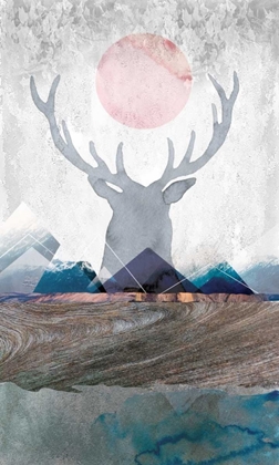 Picture of DEER AND MOUNTAINS 2