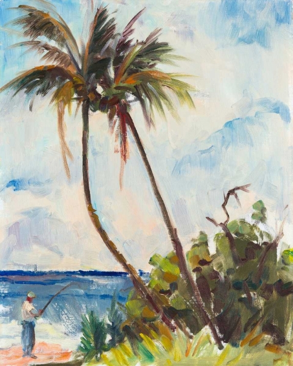 Picture of FISHING UNDER PALMS