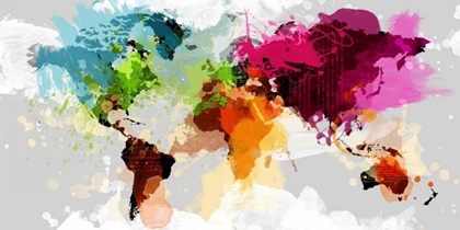 Picture of COLOURFUL WORLD MAP