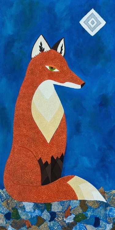 Picture of FOX UNDER DIAMOND MOON