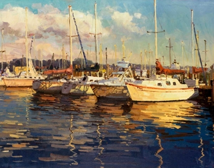 Picture of BOATS ON GLASSY HARBOR