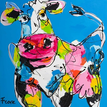 Picture of COLOURFUL ART COW