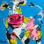 Picture of COLOURFUL ART COW