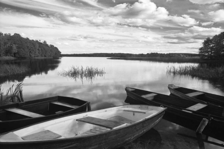 Picture of FOUR BOATS AT SUNSET