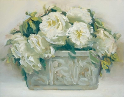 Picture of WHITE ROSES IN PLANTER