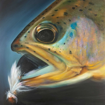 Picture of GOLDEN TROUT WITH FLY FISHING FLIE