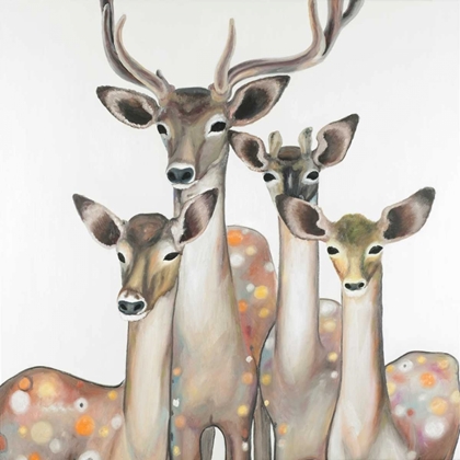 Picture of GROUP OF ABSTRACT DEERS