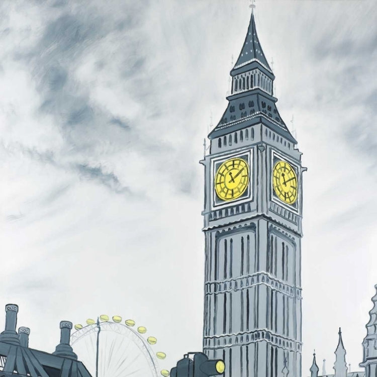 Picture of OUTLINE OF BIG BEN IN LONDON