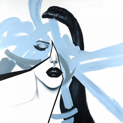 Picture of ABSTRACT BLUE WOMAN PORTRAIT