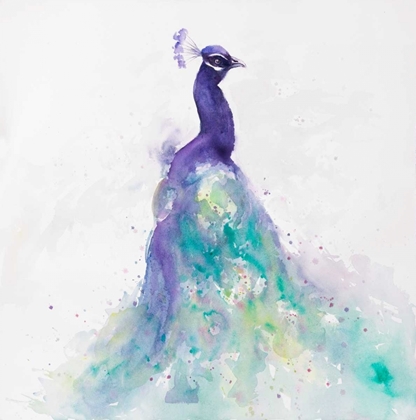 Picture of ABSTRACT PEACOCK IN WATERCOLOR