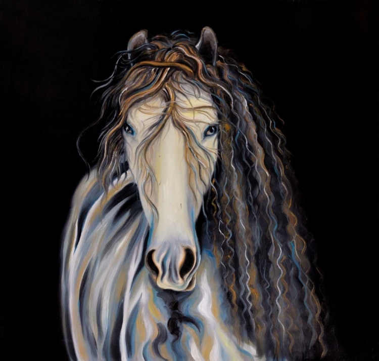 Picture of ABSTRACT HORSE WITH CURLY MANE