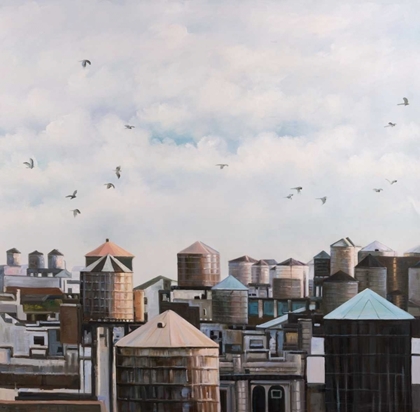 Picture of WATER TOWERS WITH BIRDS