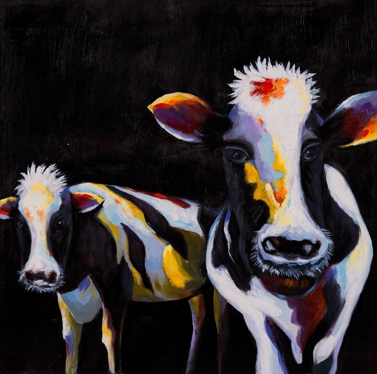 Picture of TWO FUNNY COWS