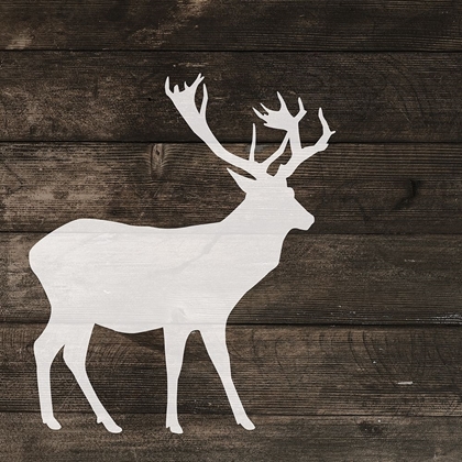 Picture of LEFT SIDE DEER SILHOUETTE ON WOOD