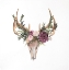 Picture of DEER SKULL WITH FLOWERS