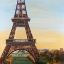 Picture of EIFFEL TOWER BY DAWN OIL PAINTING PAINT
