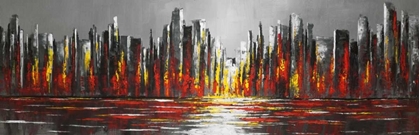 Picture of ABSTRACT RED SKYLINE