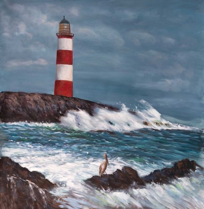 Picture of LIGHTHOUSE AT THE EDGE OF THE SEA UNLEASHED