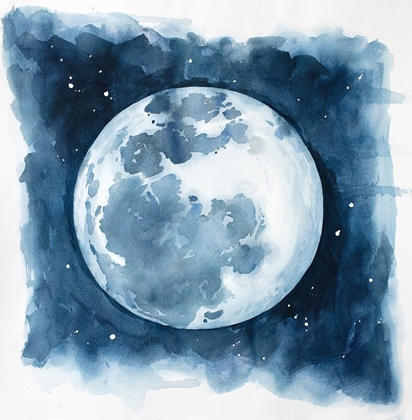 Picture of WATERCOLOR BLUE MOON