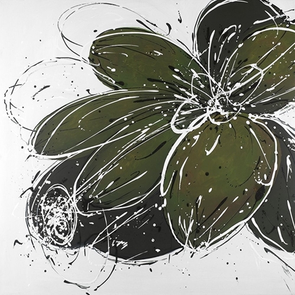 Picture of FLOWER WITH PAINT SPLASH OUTLINES