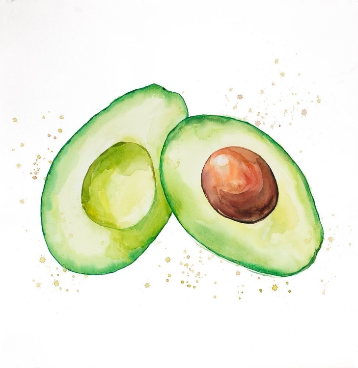 Picture of WATERCOLOR OPEN AVOCADO