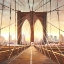 Picture of SUNSET ON THE BROOKLYN BRIDGE