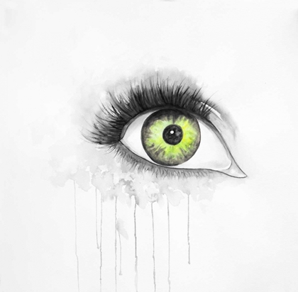 Picture of GREEN EYE IN WATERCOLOR