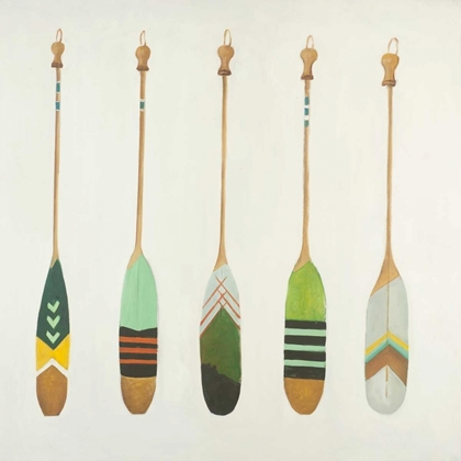 Picture of COLORFUL NAUTICAL OARS