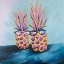 Picture of FUNNY PINEAPPLES WITH SUNGLASSES