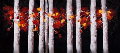 Picture of WHITE TREES WITH ORANGE LEAVES