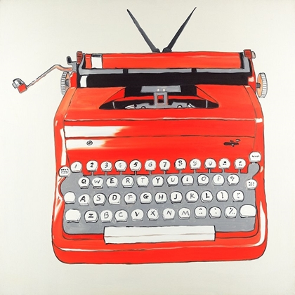 Picture of RED TYPEWRITTER MACHINE