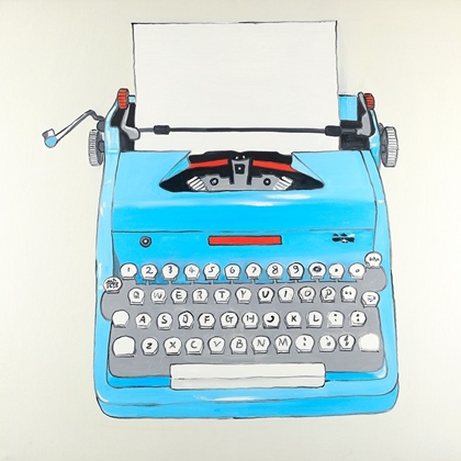 Picture of BLUE TYPEWRITTER MACHINE