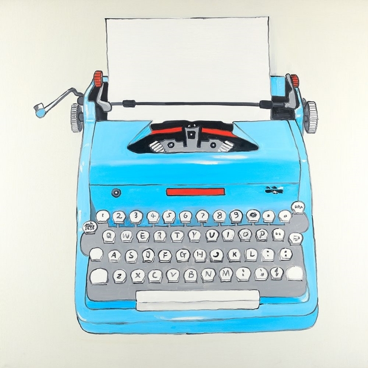 Picture of BLUE TYPEWRITTER MACHINE