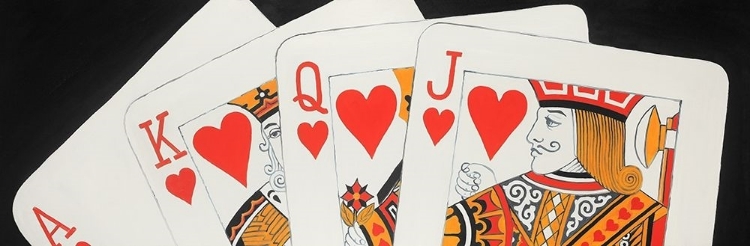 Picture of HEART ROYAL FLUSH CLOSEUP
