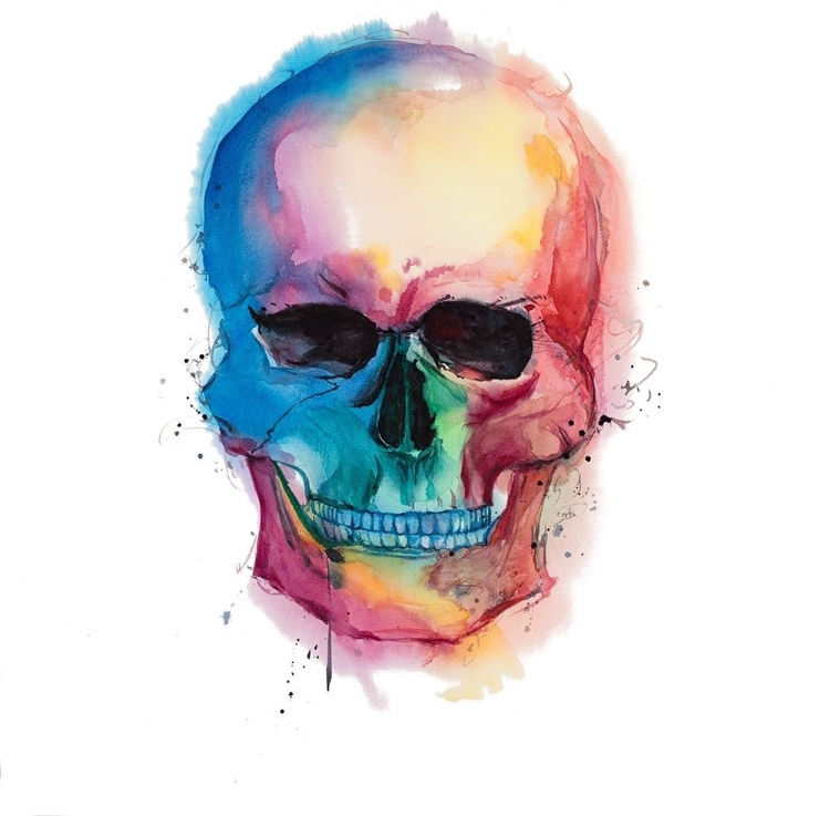 Picture of WATERCOLOR COLORFUL SKULL