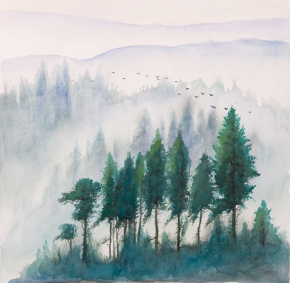 Picture of MOUNTAINS LANDSCAPE IN WATERCOLOR