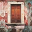 Picture of DOOR OF AN OLD RED BUILDING