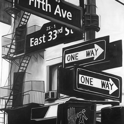 Picture of NEW YORK CITY SIGNS IN FRONT OF AN APPARTMENT 