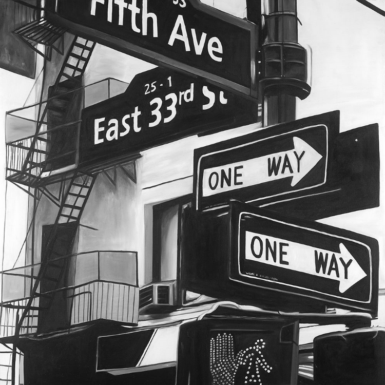 Picture of NEW YORK CITY SIGNS IN FRONT OF AN APPARTMENT 