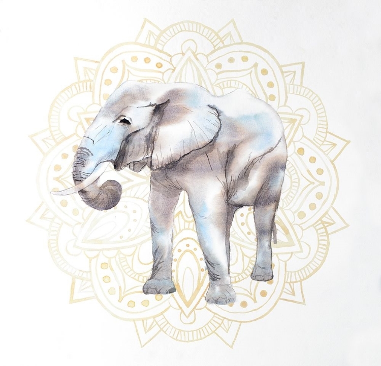 Picture of ELEPHANT ON MANDALAS PATERN