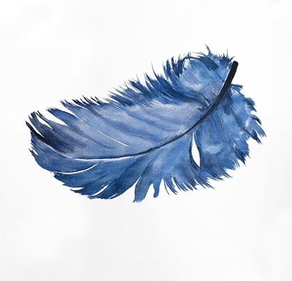 Picture of WATERCOLOR BLUE FEATHER