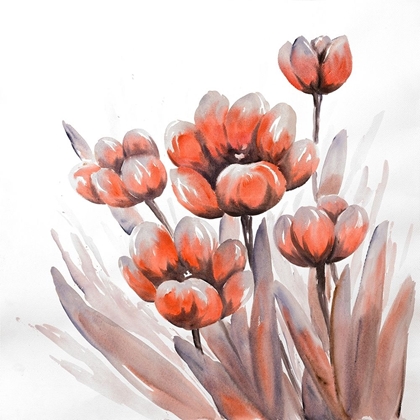 Picture of WATERCOLOR RED FLOWERS