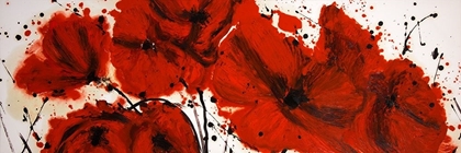 Picture of ABSTRACT RED FLOWERS FIELD