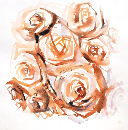 Picture of ABSTRACT ROSES WITH SEPIA STYLE