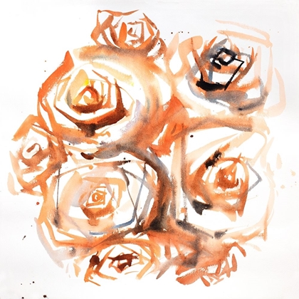 Picture of SEPIA STYLE ABSTRACT ROSES BUNDLE