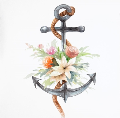 Picture of ANCHOR WITH FLOWERS