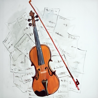 Picture of VIOLIN ON MUSIC SHEET