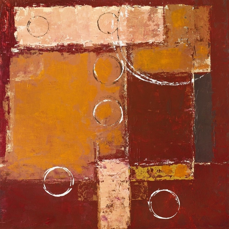 Picture of CIRCLES ON RED-BROWN II
