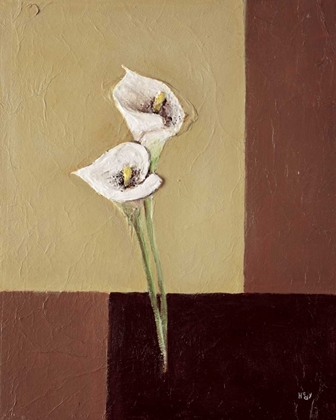 Picture of CALLA LILLY ON BROWN