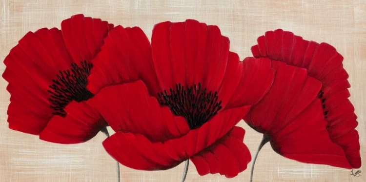 Picture of LINEN POPPIES II